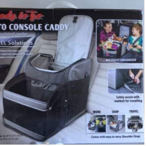 Auto Console Caddy with Insulated Cooler - Picture 2 of 2